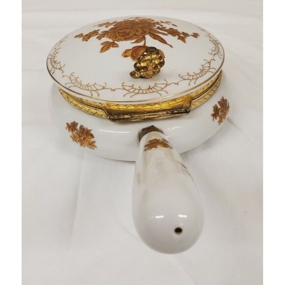 10" Silent Butler Crumb Catcher Gold Floral Andrea by Sadek Japan - Picture 4 of 8
